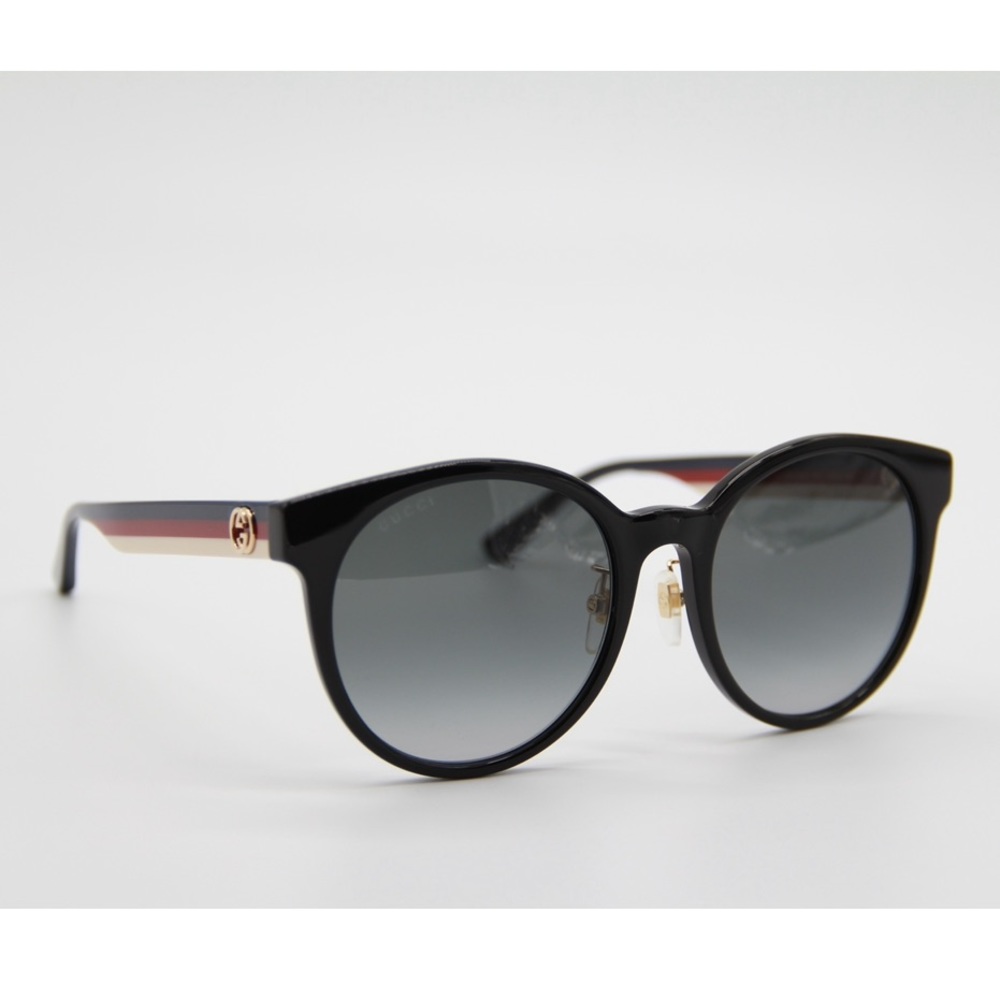 NEW GUCCI GG0416SK 001 BLACK ROUND SUNGLASSES GUCCI - Picture 1 of 13